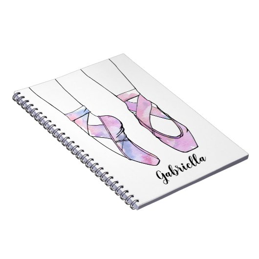 Ballerina gepersonaliseerd ballet notitieboek (Rechterzijde)