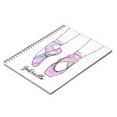 Ballerina gepersonaliseerd ballet notitieboek (Linkerzijde)