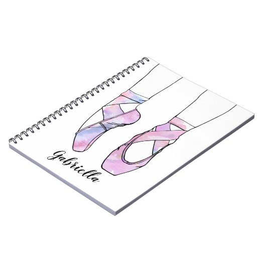 Ballerina gepersonaliseerd ballet notitieboek (Linkerzijde)