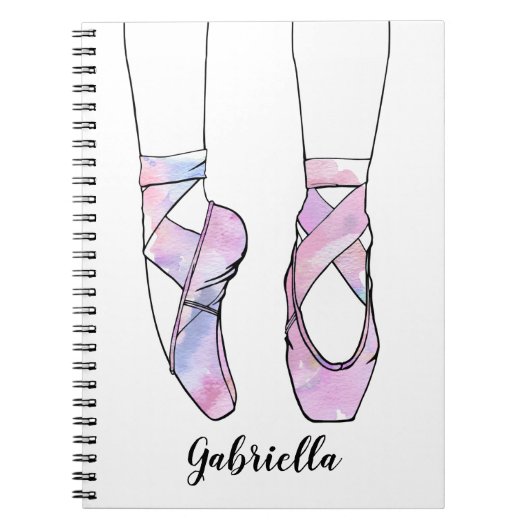 Ballerina gepersonaliseerd ballet notitieboek (Voorkant)