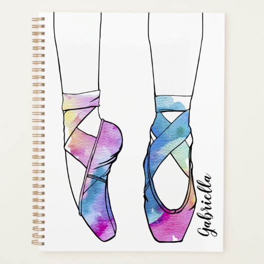 Ballerina gepersonaliseerd ballet planner (Voorkant)