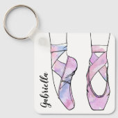 Ballerina gepersonaliseerd ballet sleutelhanger (Voorkant)