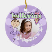 Ballerina Gepersonaliseerd Foto Keepsake Ornament (Voorkant)