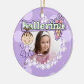 Ballerina Gepersonaliseerd Foto Keepsake Ornament (Links)