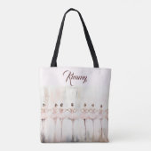 Ballerina gepersonaliseerde Canvas tas (Achterkant)