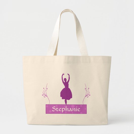 Ballerina Gepersonaliseerde Canvas tas (Voorkant)