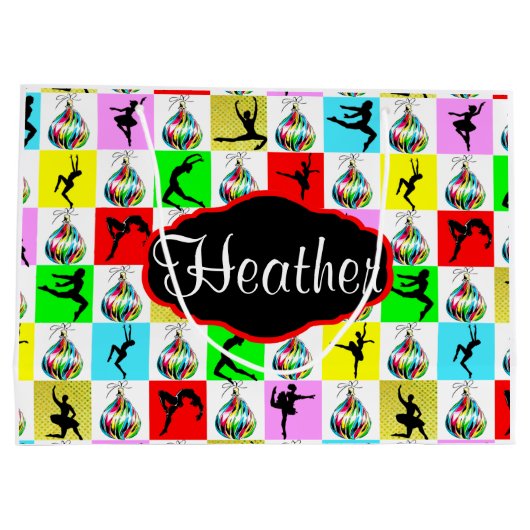  BALLERINA GEPERSONALISEERDE KERSTCADEAUTAS GROOT CADEAUZAKJE (Achterkant)