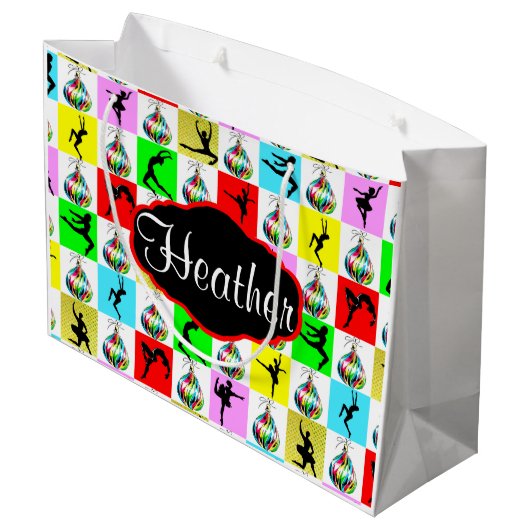  BALLERINA GEPERSONALISEERDE KERSTCADEAUTAS GROOT CADEAUZAKJE (Achterkant Gekanteld)