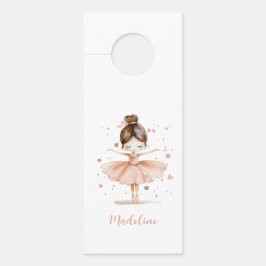 Ballerina gepersonaliseerde naam Girly Deurhanger