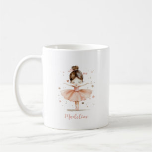 Ballerina gepersonaliseerde naam Girly Koffiemok