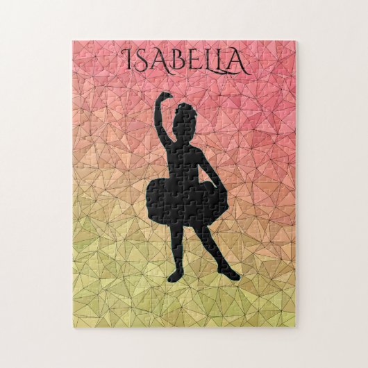 Ballerina gepersonaliseerde puzzel. legpuzzel (Verticaal)