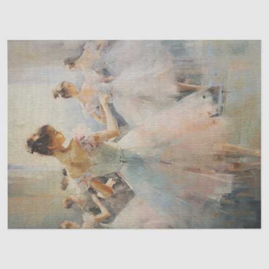 Ballerina Getting Ready Decoupage Tissuepapier (Voorkant)