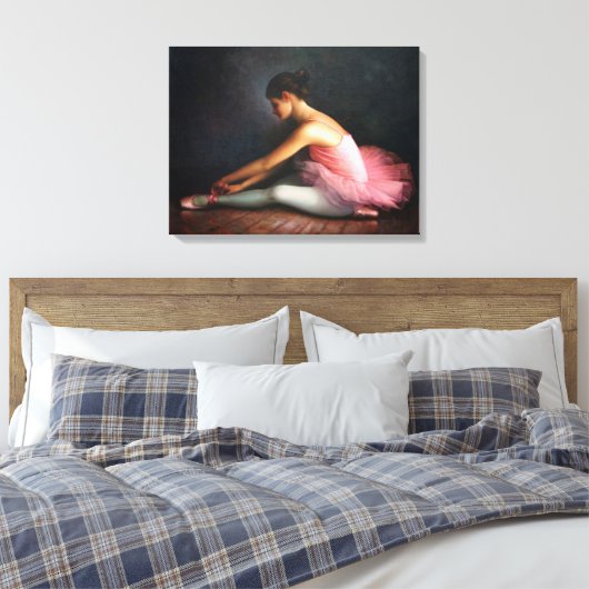 Ballerina gewikkeld doek canvas afdruk (Insitu (Slaapkamer))