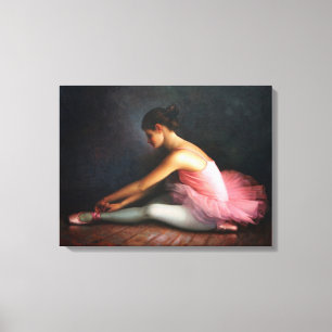 Ballerina gewikkeld doek canvas afdruk