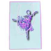 Ballerina Gift Bag Ballet Dancer Meisje Uw Kleuren Medium Cadeauzakje (Voorkant)