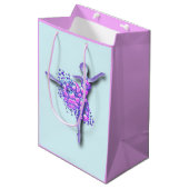 Ballerina Gift Bag Ballet Dancer Meisje Uw Kleuren Medium Cadeauzakje (Voorkant Gekanteld)