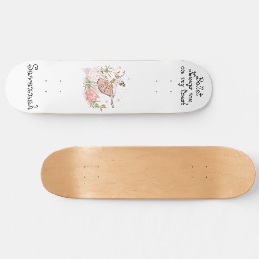 Ballerina gift, balletskateboard persoonlijk skateboard (Horizontaal)