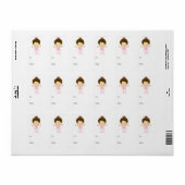 Ballerina Gift Label Labels (Full Sheet)