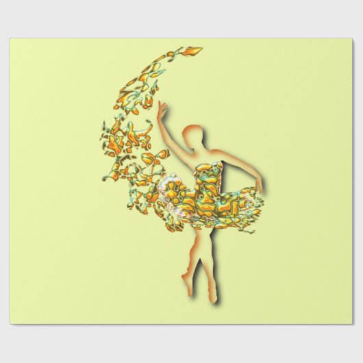 Ballerina Gift Wrapping Papier Ballet Danser Meisj (Vlak)