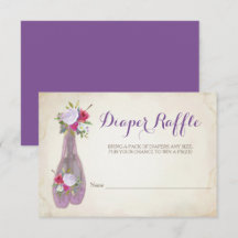 Ballerina Girl Baby shower Diaper Raffle