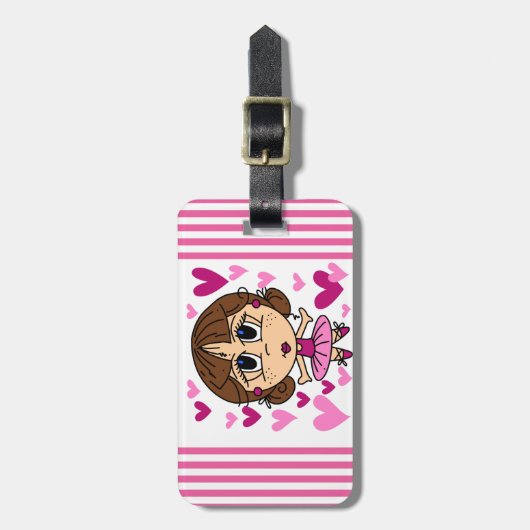 Ballerina Girl Bagagelabel (Voorkant verticaal)