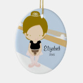 Ballerina Girl Ballet Dance kerstversiering Keramisch Ornament (Rechts)