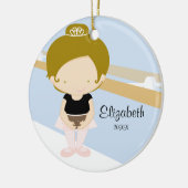 Ballerina Girl Ballet Dance kerstversiering Keramisch Ornament (Links)