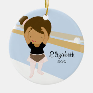 Ballerina Girl Ballet Dance kerstversiering Keramisch Ornament