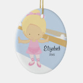 Ballerina Girl Ballet Dance kerstversiering Keramisch Ornament (Rechts)