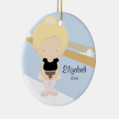 Ballerina Girl Ballet Dance kerstversiering Keramisch Ornament (Rechts)