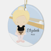 Ballerina Girl Ballet Dance kerstversiering Keramisch Ornament (Links)