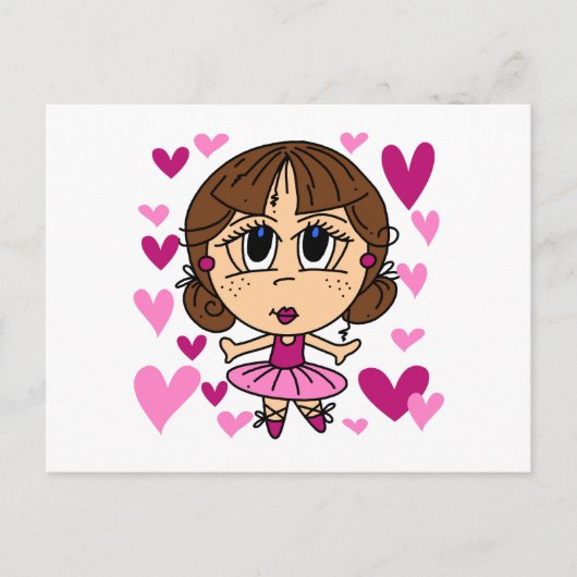 Ballerina Girl Briefkaart (Voorkant)