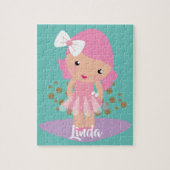  Ballerina Girl Faux Glitter Character Legpuzzel (Verticaal)