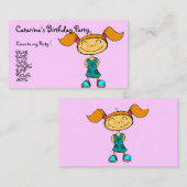 Ballerina Girl - Gepersonaliseerd Informatiekaartje (Voorkant / Achterkant)