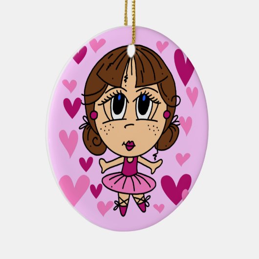 Ballerina Girl Keramisch Ornament (Rechts)