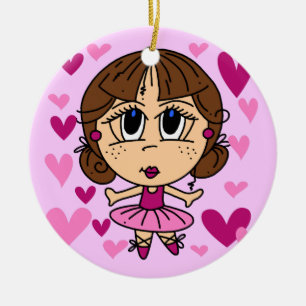 Ballerina Girl Keramisch Ornament