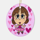 Ballerina Girl Keramisch Ornament (Links)