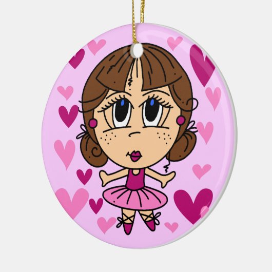 Ballerina Girl Keramisch Ornament (Links)