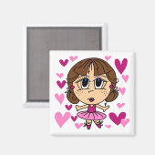 Ballerina Girl Magneet (Voorkant / Achterkant)