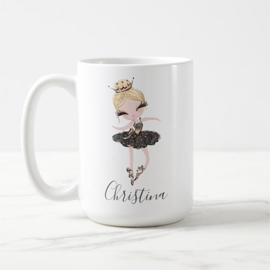 Ballerina Girl Persoonlijke benaming Ballet Gift I Koffiemok (Links)
