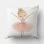 Ballerina Girl Pillow, Ballet Dancer Kussen (Voorkant)