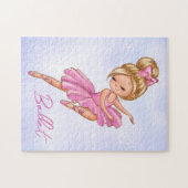 Ballerina Girl Pink, Paarse  Ballet Dance Legpuzzel (Horizontaal)