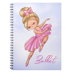 Ballerina Girl Pink, Paarse  ballet Notitieboek