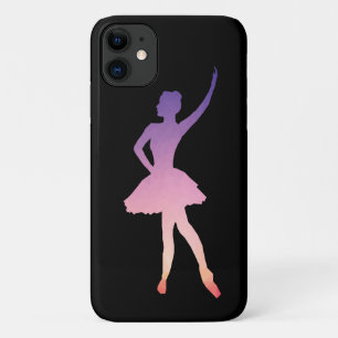 Ballerina girl silhouette roze paars Case-Mate iPhone case