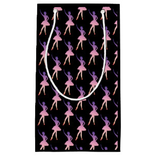 Ballerina girl silhouette roze paars klein cadeauzakje