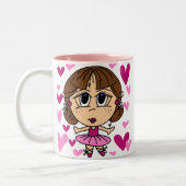 Ballerina Girl Tweekleurige Koffiemok (Links)