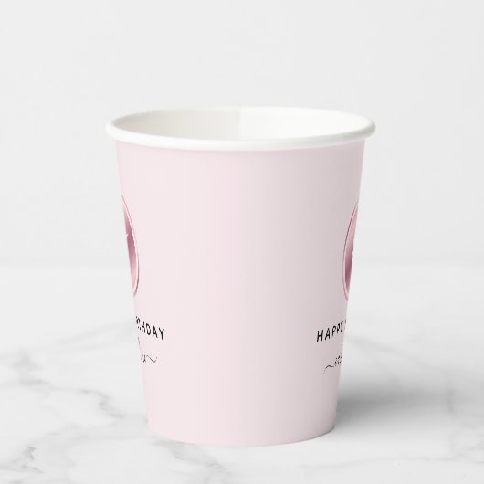 Ballerina Girls Ballet Pink Rose Gold Dancing Papieren Bekers (Links)