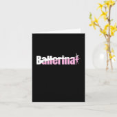 Ballerina - Girly Ballet Abstracte Swish Art Kaart (Gele Bloem)