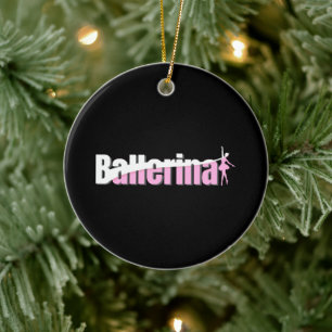 Ballerina - Girly Ballet Abstracte Swish Art Keramisch Ornament