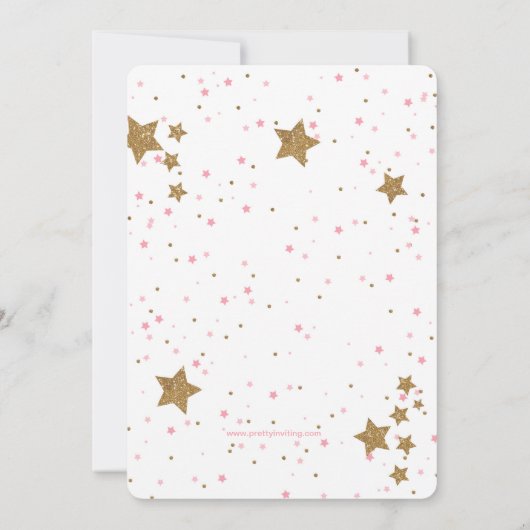 Ballerina Glitter Ballet Birthday Uitnodiging (Achterkant)